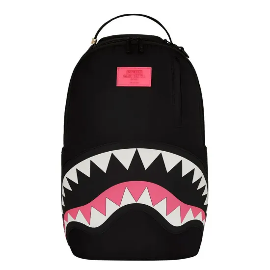 SPRAYGROUND SHARK CENTRAL NYLON BLACK PINK BACKPACK