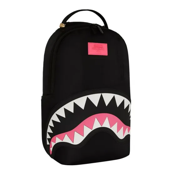 SPRAYGROUND SHARK CENTRAL NYLON BLACK PINK BACKPACK