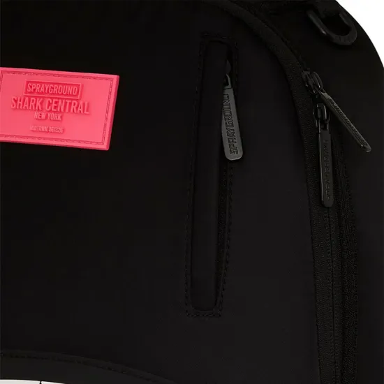 SPRAYGROUND SHARK CENTRAL NYLON BLACK PINK BACKPACK
