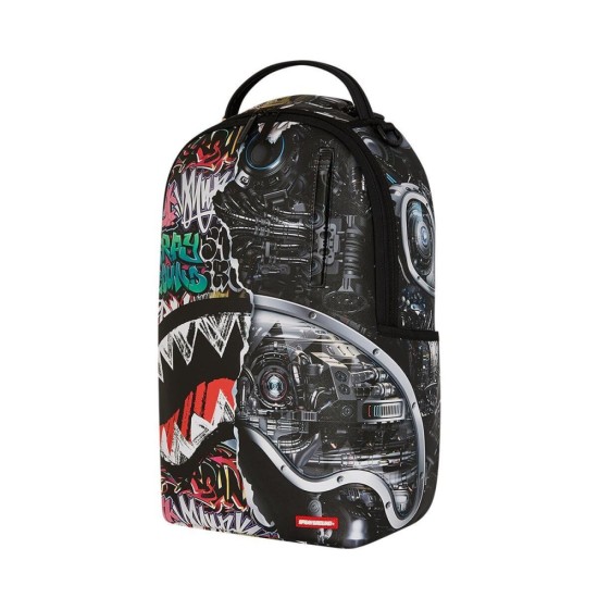 Sprayground Split Cybershark Backpack Μαύρο Sprayground Split Cybershark Backpack Μαύρο