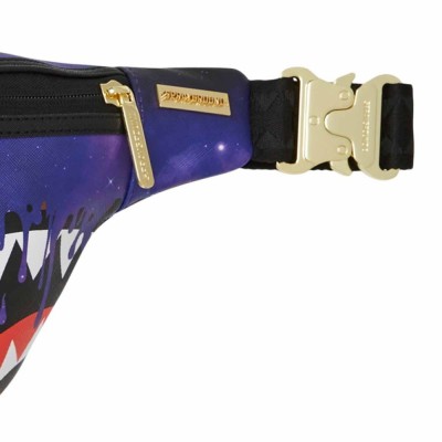 Sprayground Core Embossed Check Cargo Crossbody Bag Μωβ