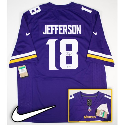Justin Jefferson Minnesota Vikings Nike Team Vapor F.U.S.E. Elite Jersey - Purple