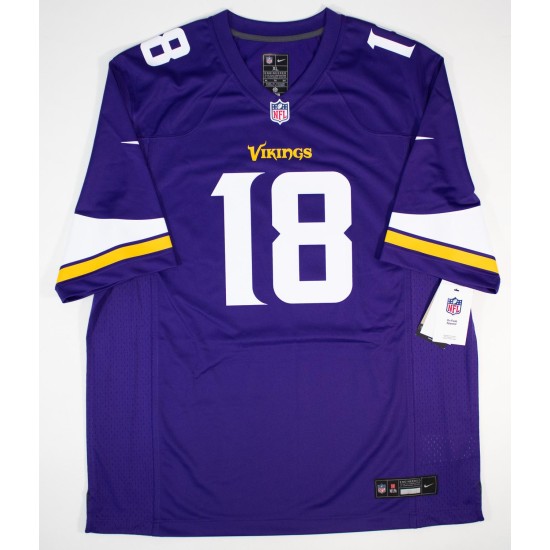 Justin Jefferson Minnesota Vikings Nike Team Vapor F.U.S.E. Elite Jersey - Purple