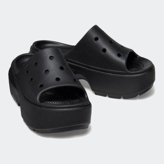 CROCS Stomp Slide Γυναικεία Σανδάλια Μαύρα