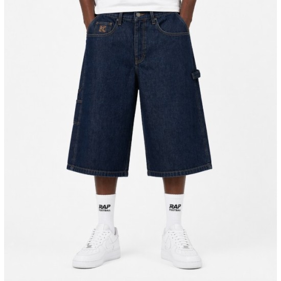 Karl Kani OG Rinsed Relaxed Baggy Workwear Shorts Blue