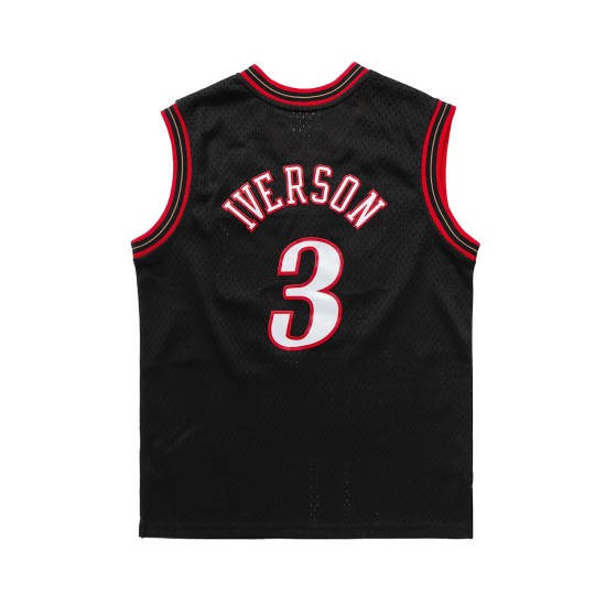 Ανδρική Εμφάνιση NBA Μαύρη - Mitchell & Ness Allen Iverson Philadelphia 76ers 2000-01 Road Swingman