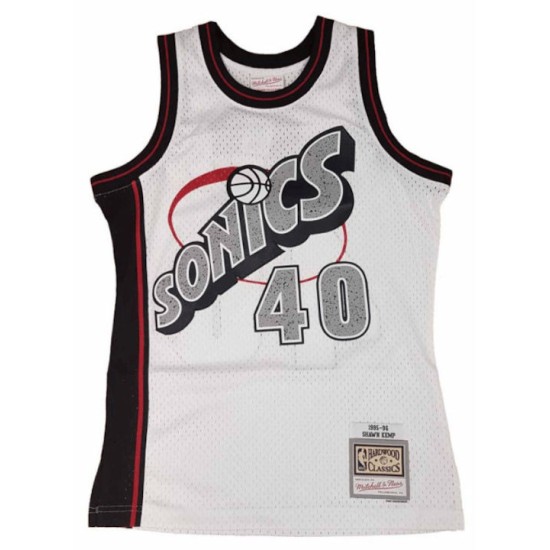 Mitchell & Ness Nba Seattle Supersonics Shawn Kemp 1995 Cracked Cement Swingman Jersey Άσπρο Mitchell & Ness Nba Seattle Supersonics Shawn Kemp 1995 Cracked Cement Swingman Jersey Άσπρο