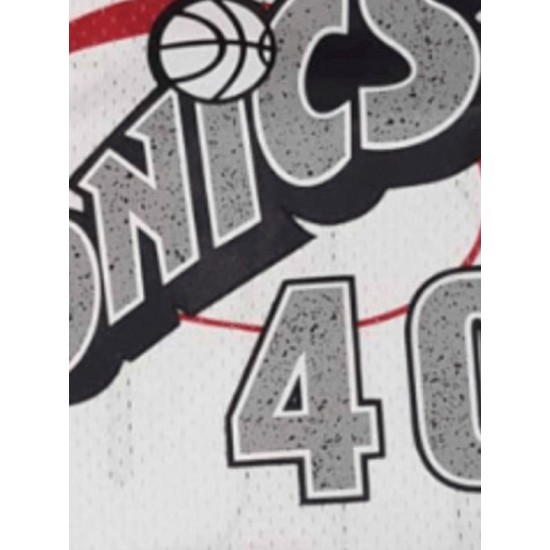 Mitchell & Ness Nba Seattle Supersonics Shawn Kemp 1995 Cracked Cement Swingman Jersey Άσπρο Mitchell & Ness Nba Seattle Supersonics Shawn Kemp 1995 Cracked Cement Swingman Jersey Άσπρο
