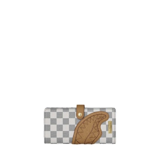 Sprayground Πορτοφόλι Embossed Check Cream Fold Wallet Sprayground Πορτοφόλι Embossed Check Cream Fold Wallet