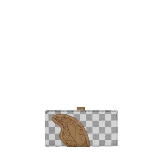 Sprayground Πορτοφόλι Embossed Check Cream Fold Wallet Sprayground Πορτοφόλι Embossed Check Cream Fold Wallet
