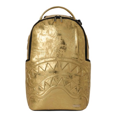 Sprayground Gold Weathered Backpack