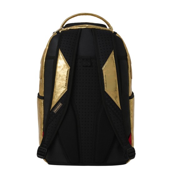 Sprayground Gold Weathered Backpack