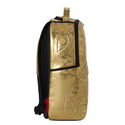 Sprayground Gold Weathered Backpack