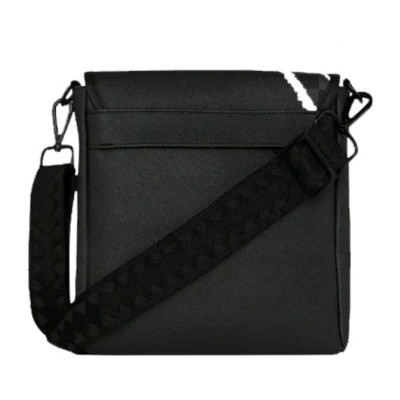 Center Rip Revealing Gray Check Messenger Sling