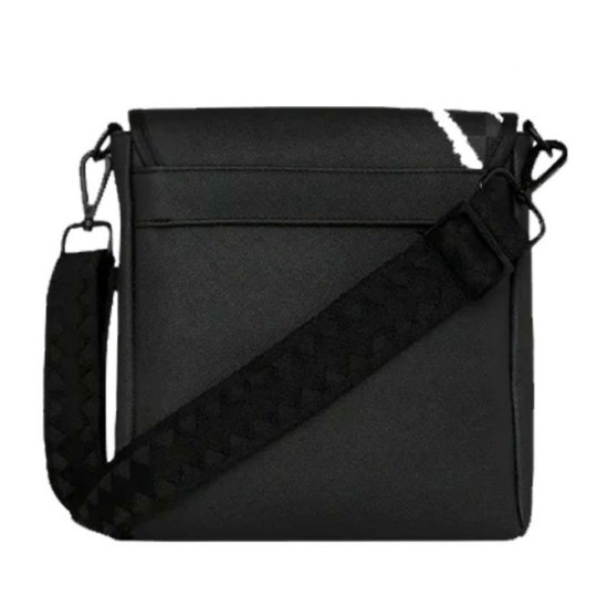 Center Rip Revealing Gray Check Messenger Sling