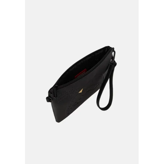 SPRAYGROUND SHARK MONOGRAM black pouch