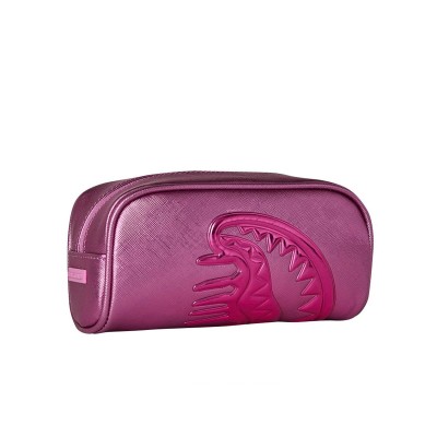 SPRAYGROUND METALLIC PINK METALLIC DRIP PENCIL POUCH