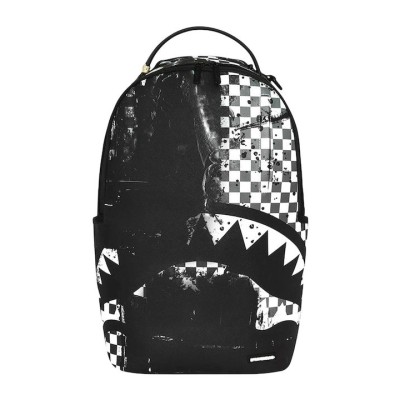SPRAYGROUND U PAINTED OVER CHECK BACKPACK