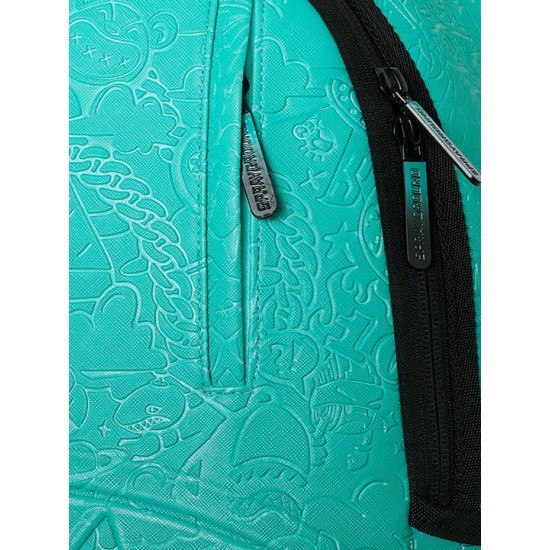 Sprayground Turquoise Doodle Emboss Sprayground Turquoise Doodle Emboss