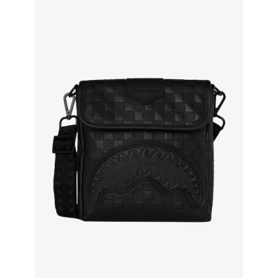 Sprayground Check Δερμάτινη Ανδρική Τσάντα