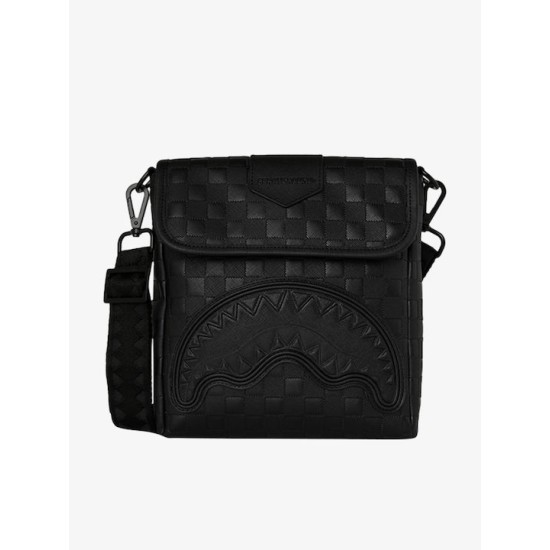 Sprayground Check Δερμάτινη Ανδρική Τσάντα