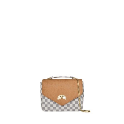 Sprayground Γυναικεία Τσάντα Embossed Check Cream Turnlock Royal Handbag