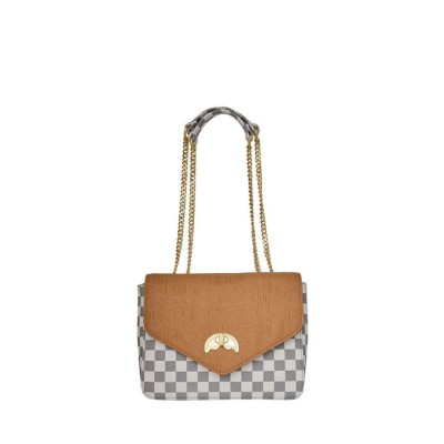 Sprayground Γυναικεία Τσάντα Embossed Check Cream Turnlock Royal Handbag