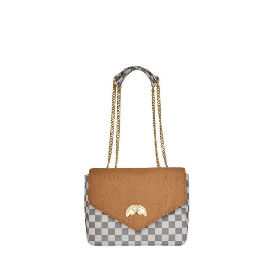 Sprayground Γυναικεία Τσάντα Embossed Check Cream Turnlock Royal Handbag