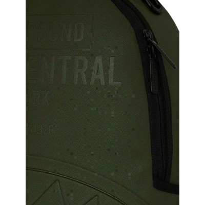 SPRAYGROUND U SHARK CENTRAL EMBOSSED GREEN NYLON BACKPACK