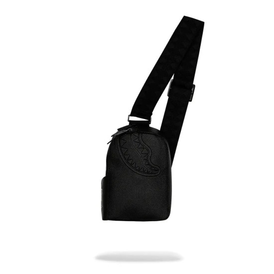 SPRAYGROUND Gold Brick Lux Backpack Sling Μαύρο