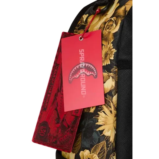 SPRAYGROUND GOLD FLORAL REMIX BACKPACK Μαύρο