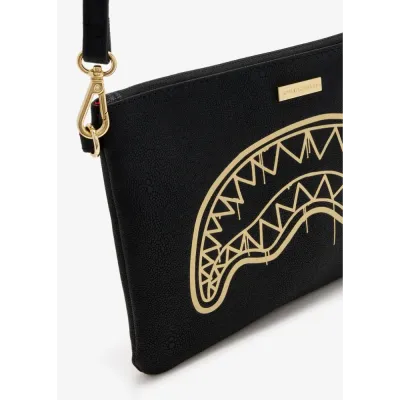 SPRAYGROUND clutch bag that gold drap crossbody Μαύρο