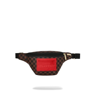 SPRAYGROUND RED REDEMPTION PYRAMID SAVVY CROSSBODY