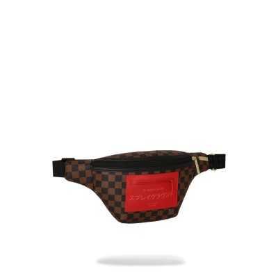 SPRAYGROUND RED REDEMPTION PYRAMID SAVVY CROSSBODY