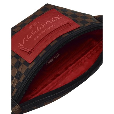 SPRAYGROUND RED REDEMPTION PYRAMID SAVVY CROSSBODY