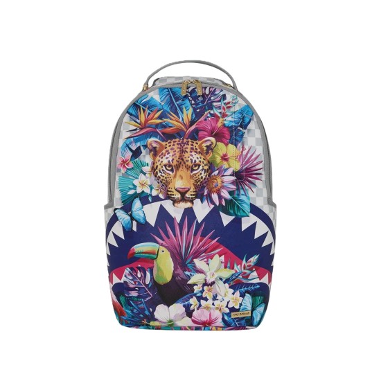SPRAYGROUND FLOWERING JUNGLE SHARK BACKPACK SPRAYGROUND FLOWERING JUNGLE SHARK BACKPACK