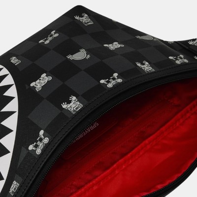 Sprayground Gray Peeking Character Check Savvy Cbd