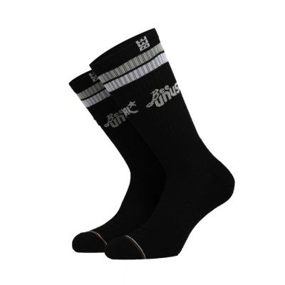 Bee Unusual ”Retro Logo” Combed Black Socks