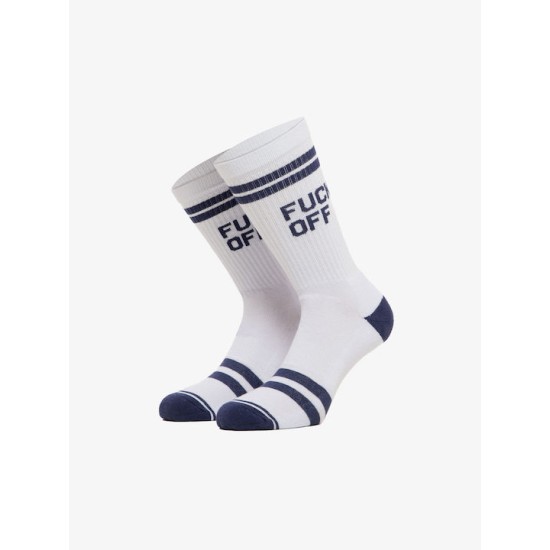Bee. Unusual. Fck Off Ανδρικές Κάλτσες Λευκές Bee. Unusual. Fck Off Ανδρικές Κάλτσες Λευκές