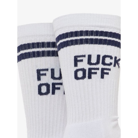 Bee. Unusual. Fck Off Ανδρικές Κάλτσες Λευκές Bee. Unusual. Fck Off Ανδρικές Κάλτσες Λευκές