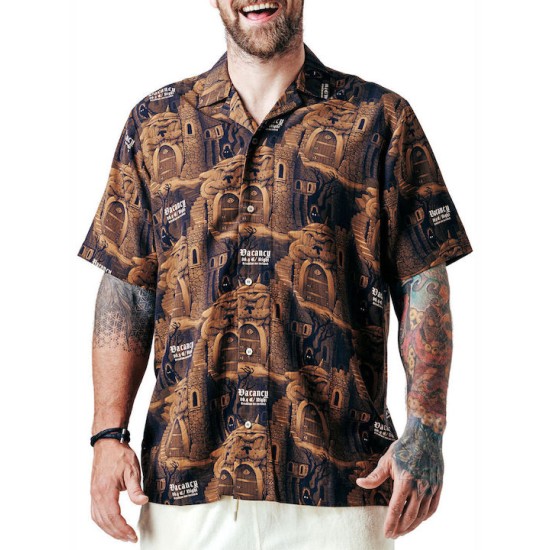 THE DUDES CITADELIC BROWN HAWAIIAN SHIRT MULTICOLOR Πολύχρωμο THE DUDES CITADELIC BROWN HAWAIIAN SHIRT MULTICOLOR Πολύχρωμο