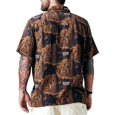 THE DUDES CITADELIC BROWN HAWAIIAN SHIRT MULTICOLOR Πολύχρωμο
