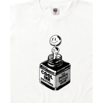 THE DUDES COOL INK SEASONAL T-SHIRT WHITE Άσπρο THE DUDES COOL INK SEASONAL T-SHIRT WHITE Άσπρο