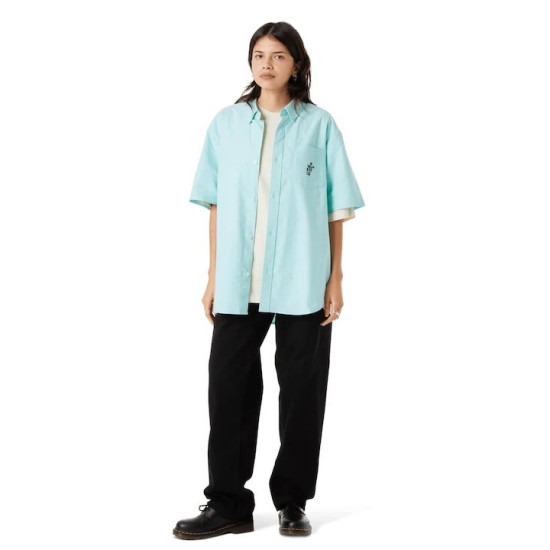 HUF Κοντομάνικο Βαμβακερό Πουκάμισο Diffused Jade HUF Κοντομάνικο Βαμβακερό Πουκάμισο Diffused Jade