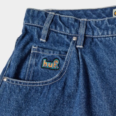 HUF CROMER SHORT STONE WASH INDIGO