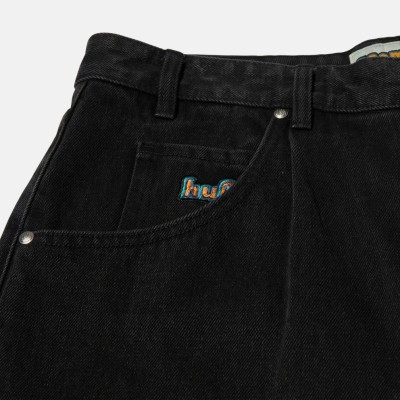 HUF CROMER SHORTS WASHED BLACK