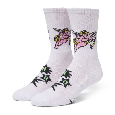 HUF Cupid Crew Sock White
