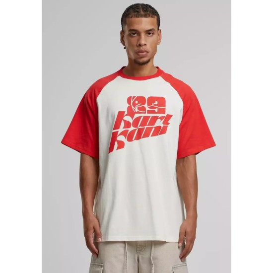 Karl Kani SIGNATURE RAGLAN - Print T-shirt - white Karl Kani SIGNATURE RAGLAN - Print T-shirt - white