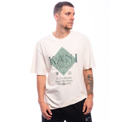 Triko Karl Kani - Kani Music Paisley Print T-Shirt - White Triko Karl Kani - Kani Music Paisley Print T-Shirt - White