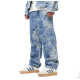 OG K DISTRESS CAMO FIVE POCKET DENIM MEDIUM BLUE OG K DISTRESS CAMO FIVE POCKET DENIM MEDIUM BLUE